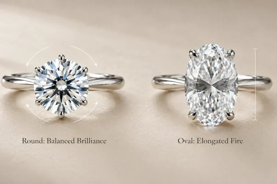 Round vs Oval Moissanite: Which Shape Fits Her Ring Style?