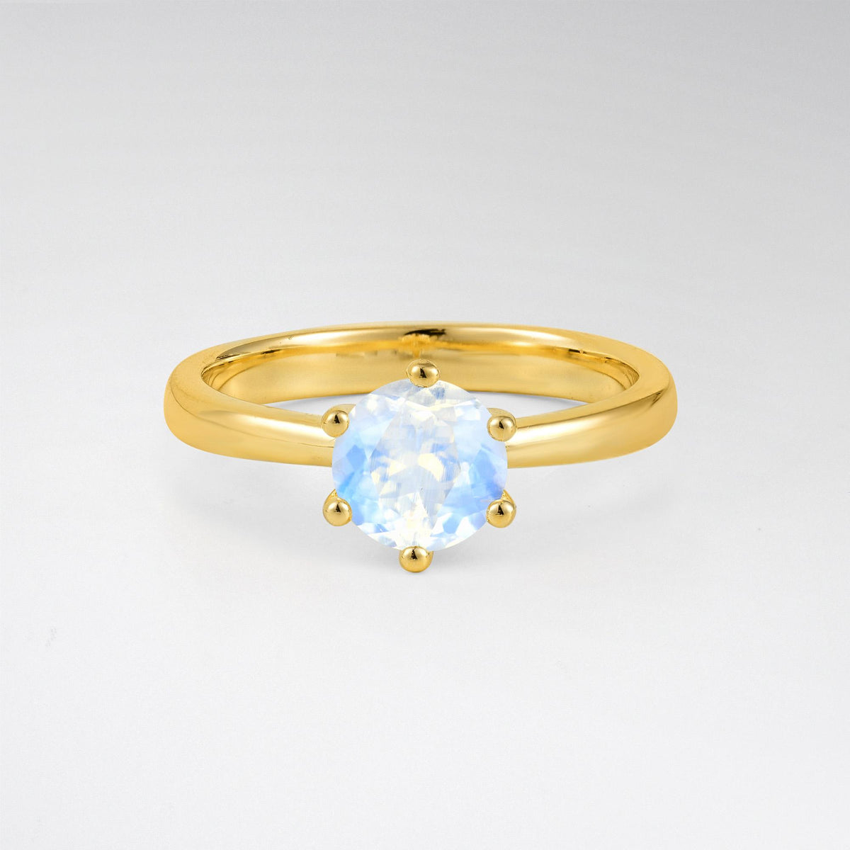 Classic Six Prong Moonstone Solitaire Engagement Ring - Additional view