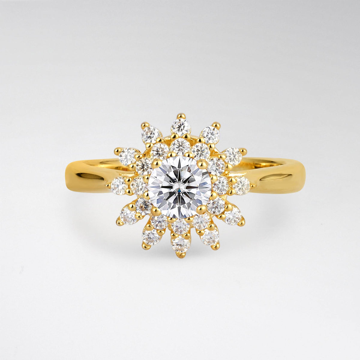 Vintage Floral Halo Lab Diamond Engagement Ring - Additional view