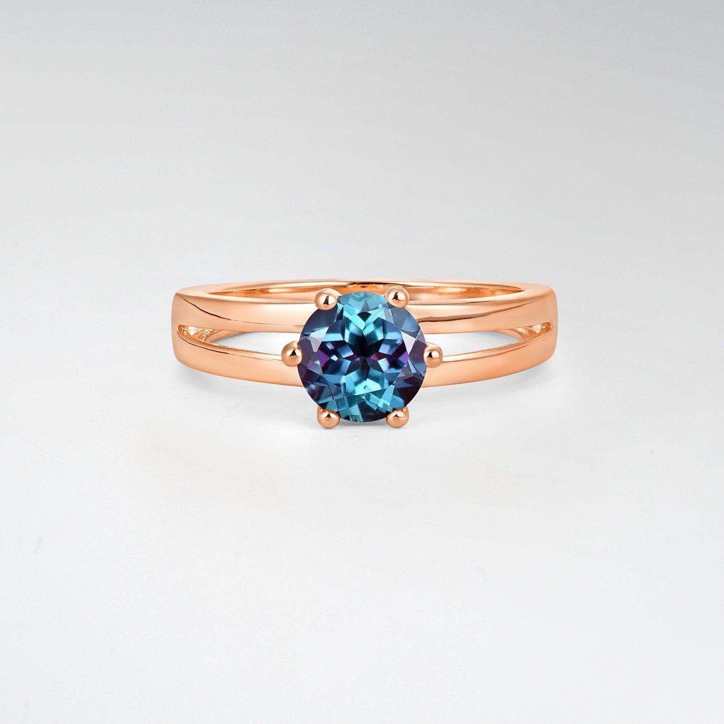Oval Cut Alexandrite Solitaire Engagement Ring - Additional view