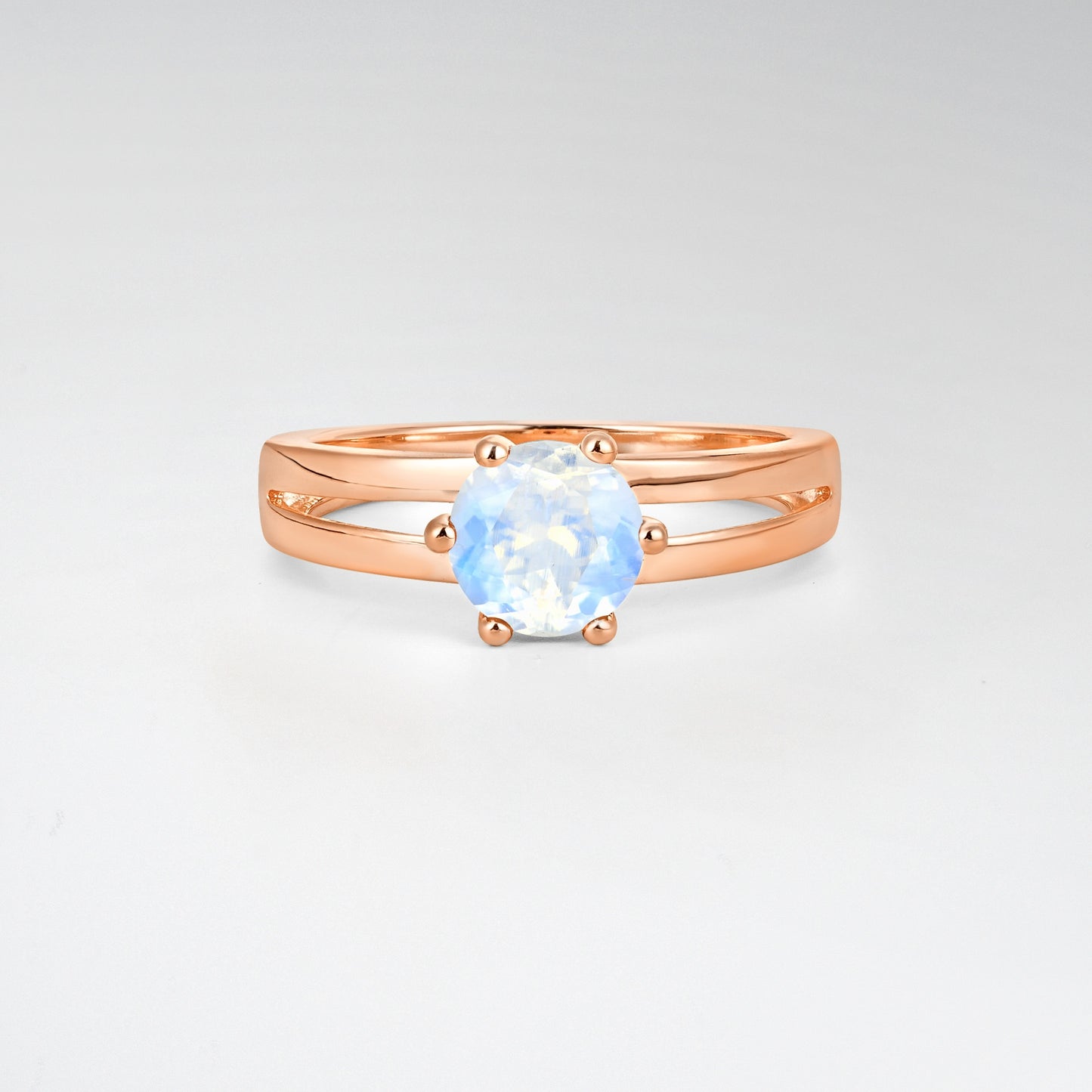 Oval Cut Moonstone Solitaire Engagement Ring - Additional view