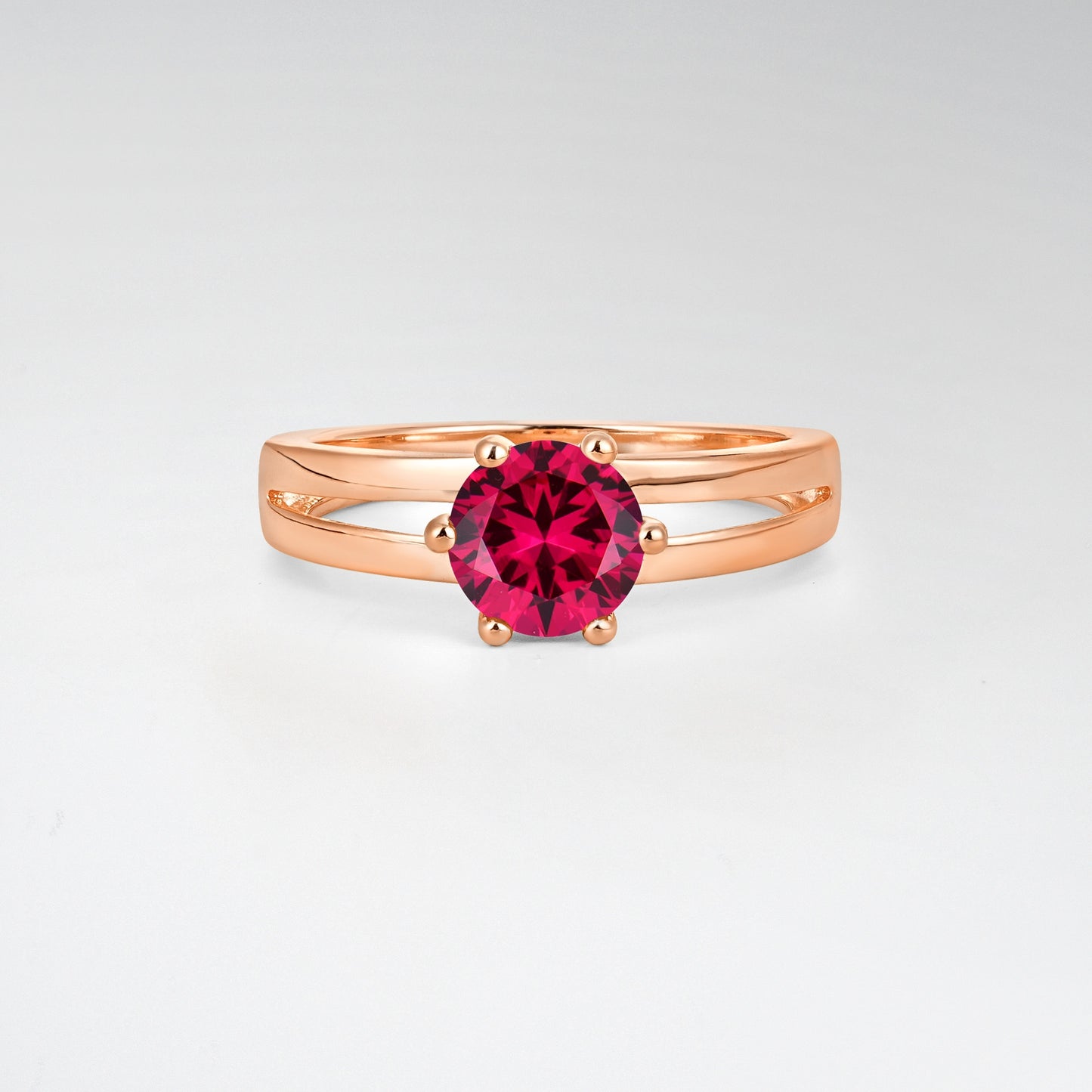 Oval Cut Ruby Solitaire Engagement Ring - Additional view