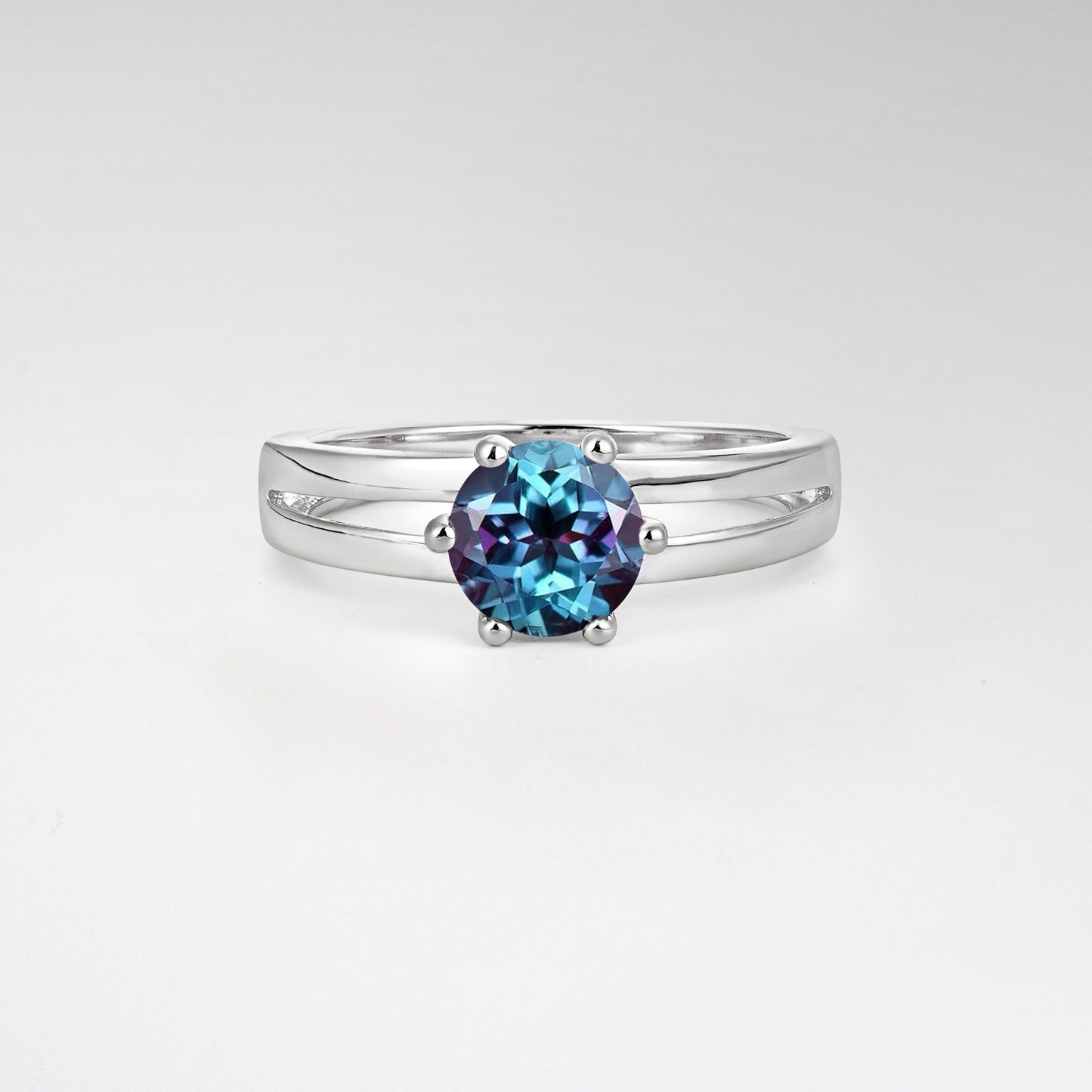 Oval Cut Alexandrite Solitaire Engagement Ring - Additional view