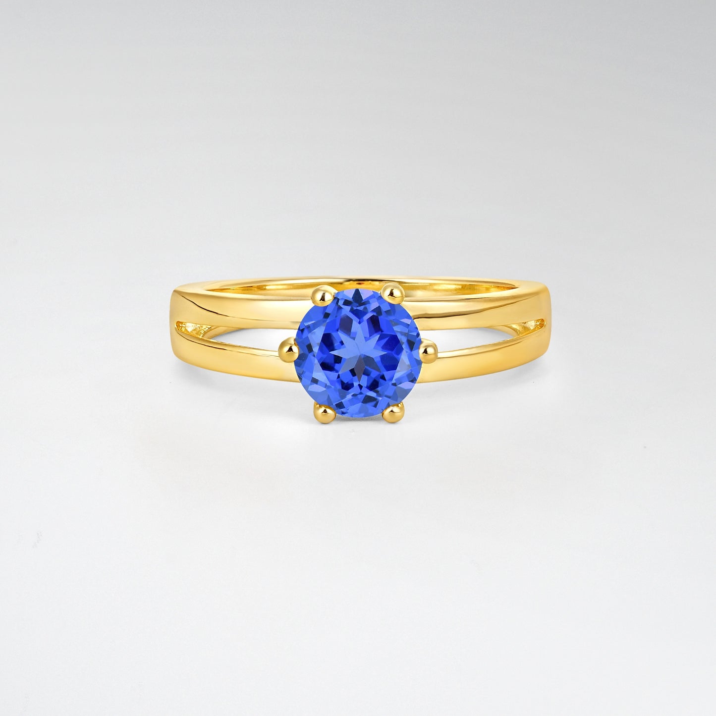 Oval Cut Sapphire Solitaire Engagement Ring - Additional view