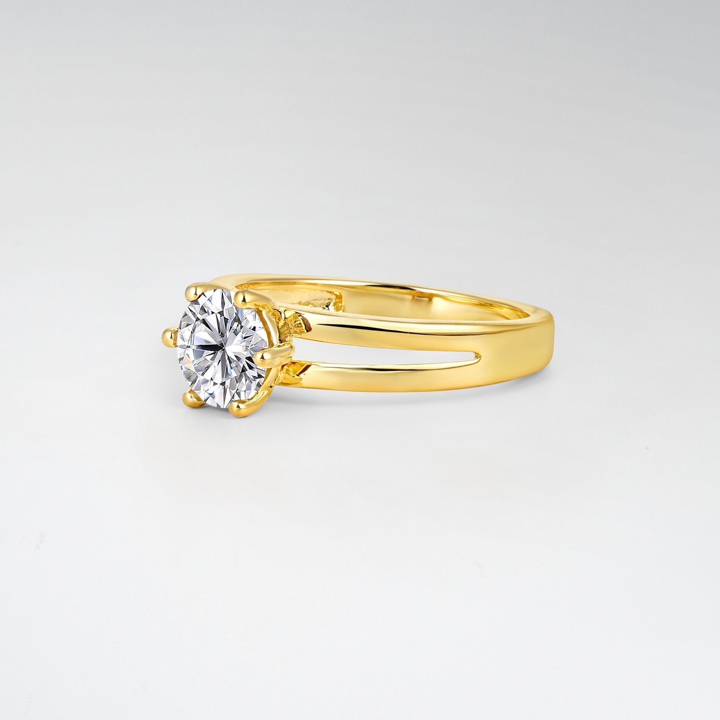 Oval Cut Lab Diamond Solitaire Engagement Ring - Additional view