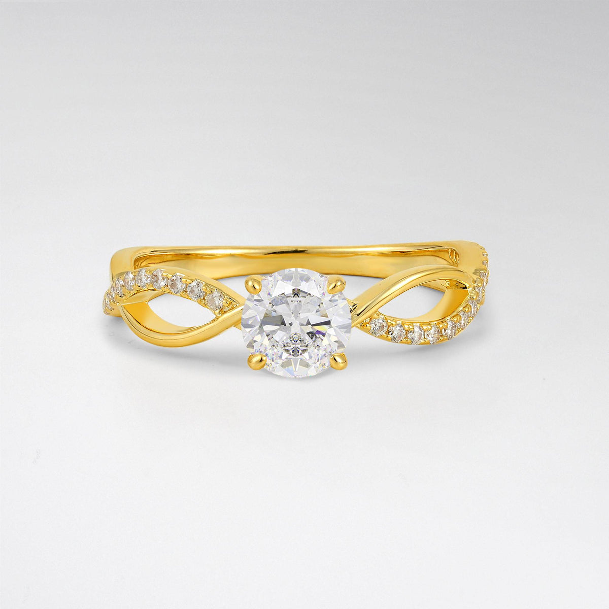 Modern Twist Shank Moissanite Engagement Ring - Additional view