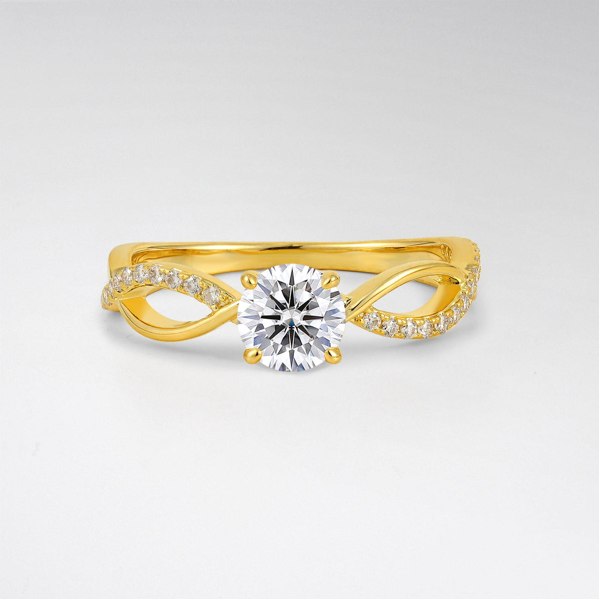 Modern Twist Shank Lab Diamond Engagement Ring - Additional view