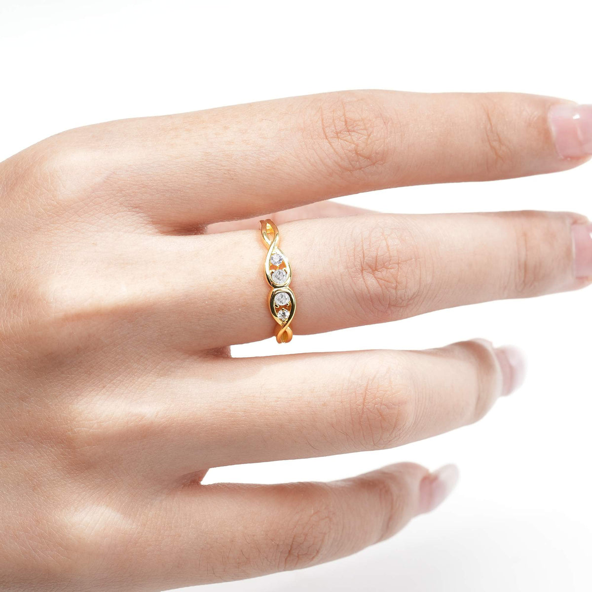 Infinity Double Moissanite Promise Ring - Additional view