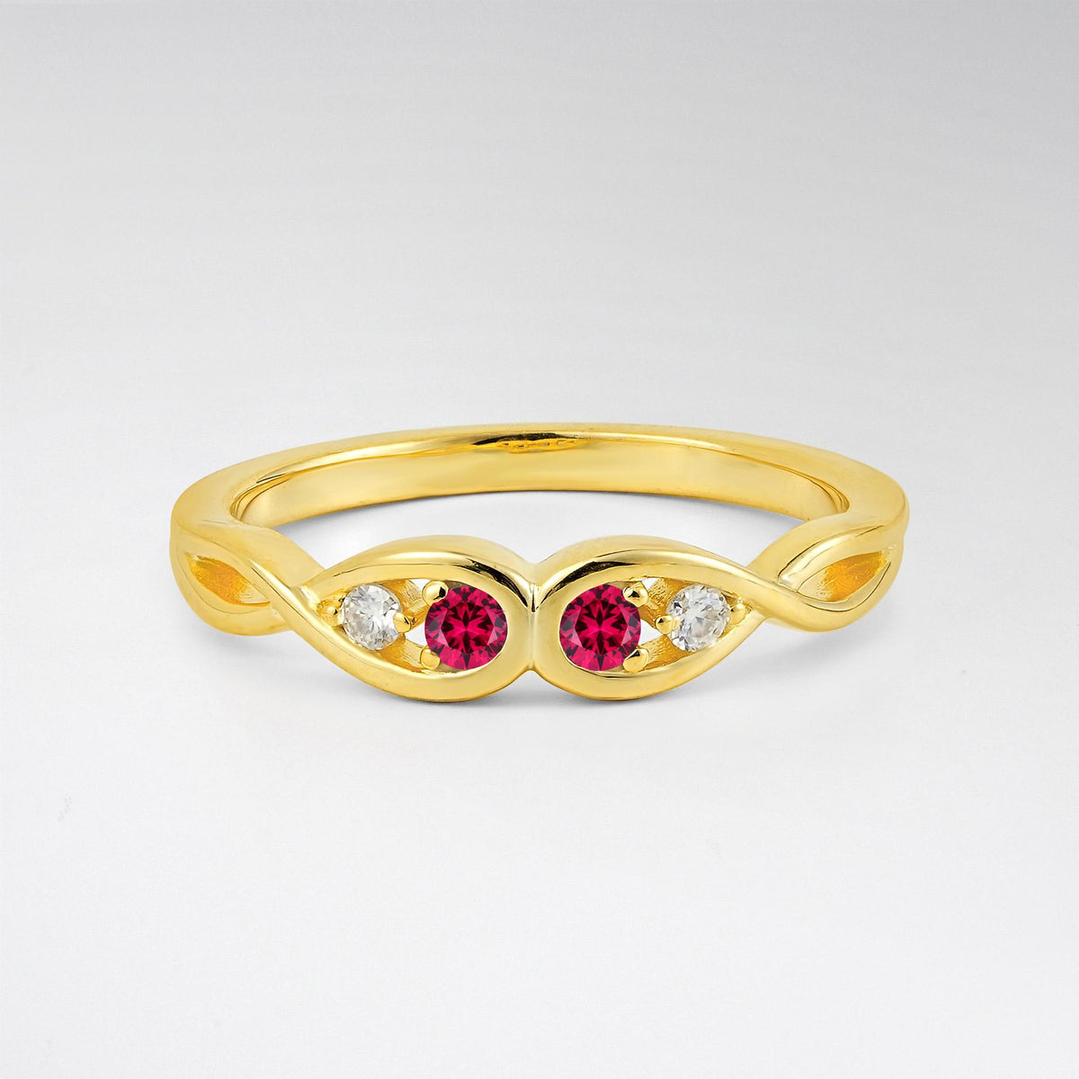 Infinity Double Ruby Promise Ring - Additional view
