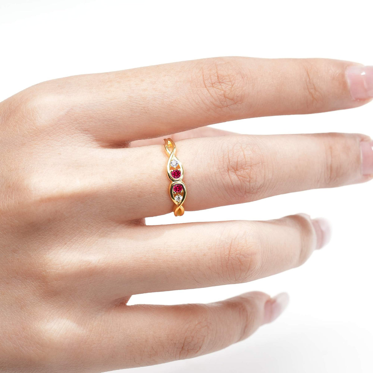 Infinity Double Ruby Promise Ring - Additional view