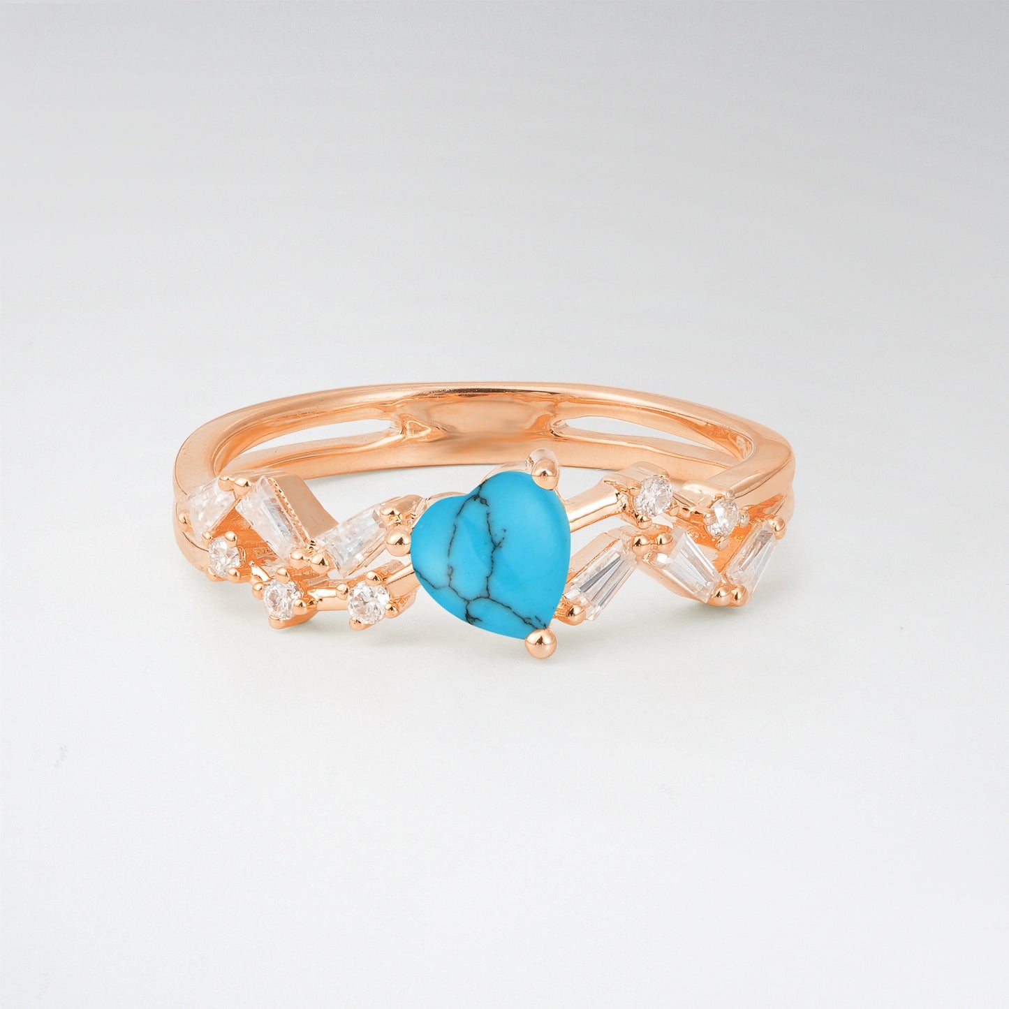 Vintage Art Deco Pear Cut Turquoise Halo Engagement Ring - Additional view