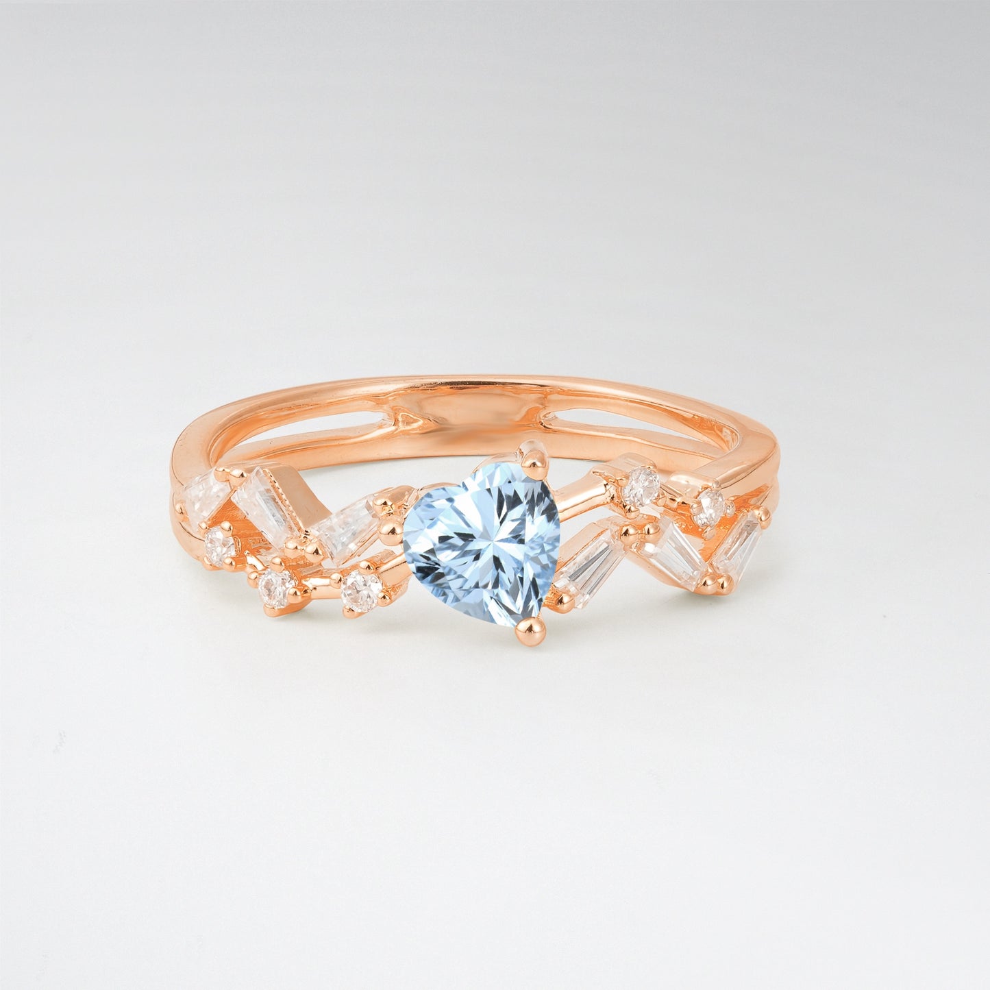 Vintage Art Deco Pear Cut Aquamarine Halo Engagement Ring - Additional view