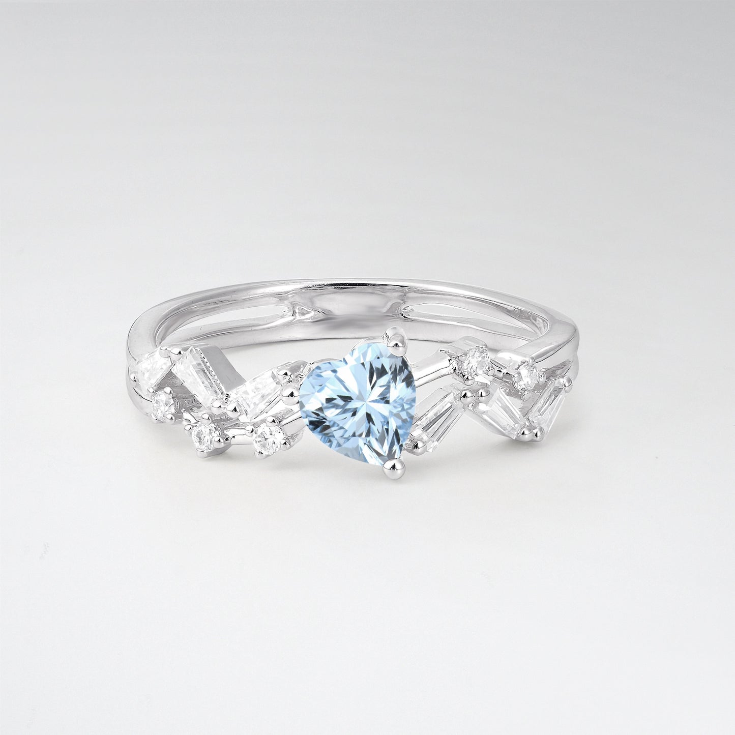 Vintage Art Deco Pear Cut Aquamarine Halo Engagement Ring - Additional view