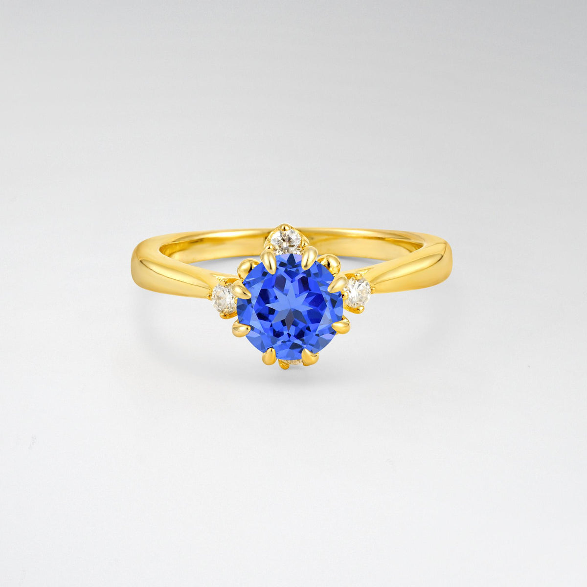 Classic Three Stone Sapphire Engagement Ring - Additional view