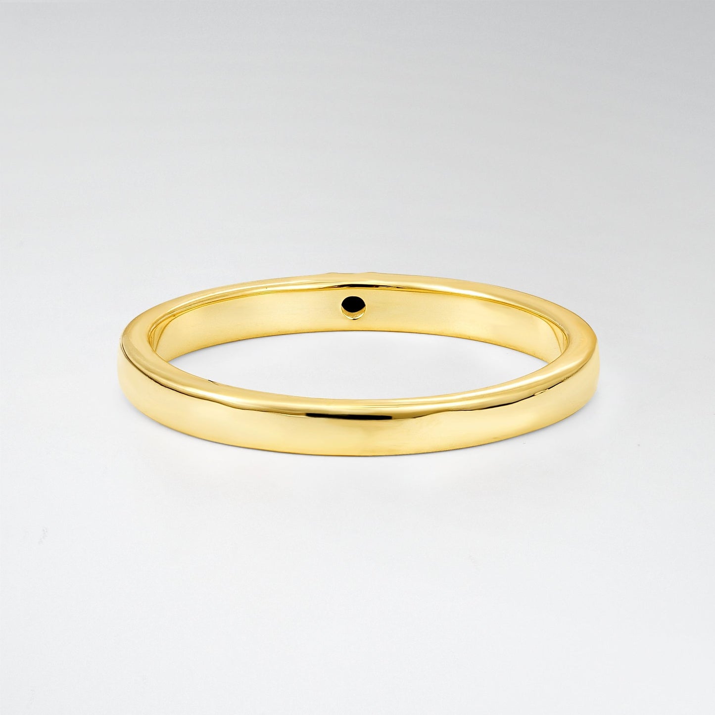 Modern Round Cut Black Onyx Minimalist Wedding Band - Additional view