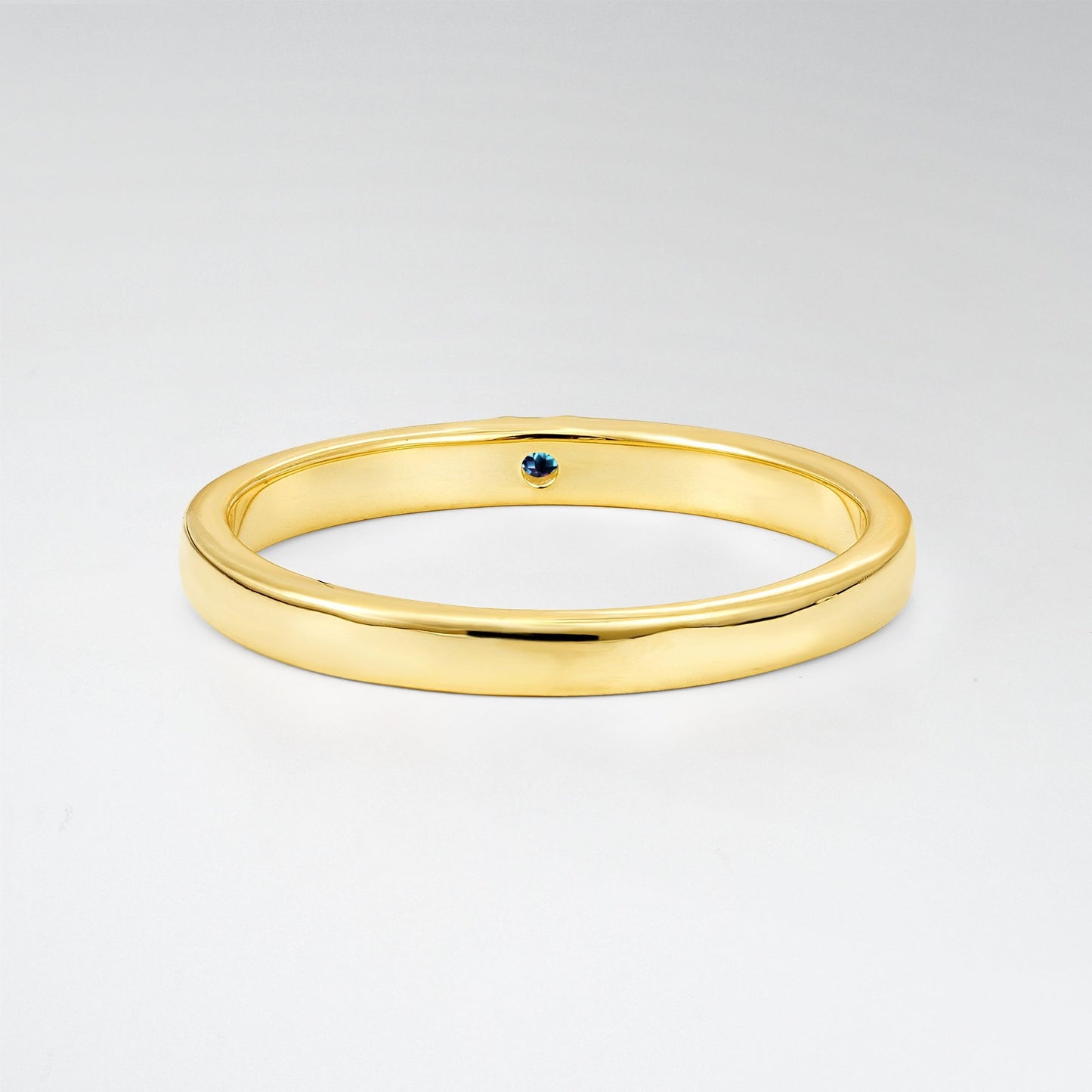 Modern Round Cut Alexandrite Minimalist Wedding Band - Additional view