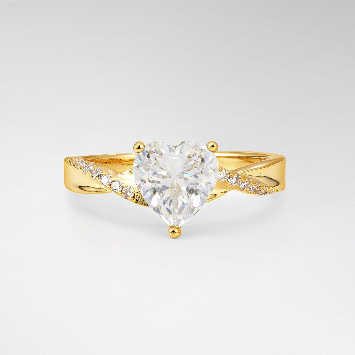 Heart Cut Moissanite Split Shank Engagement Ring for Her - Additional view