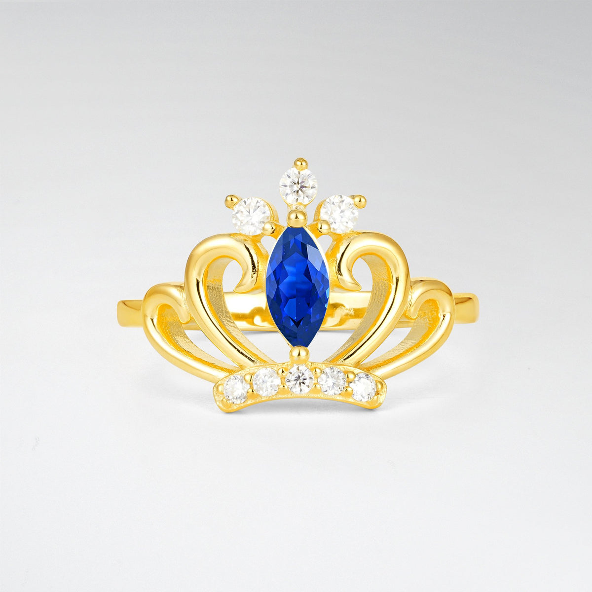 Vintage Marquise Sapphire Scrollwork Engagement Ring - Additional view