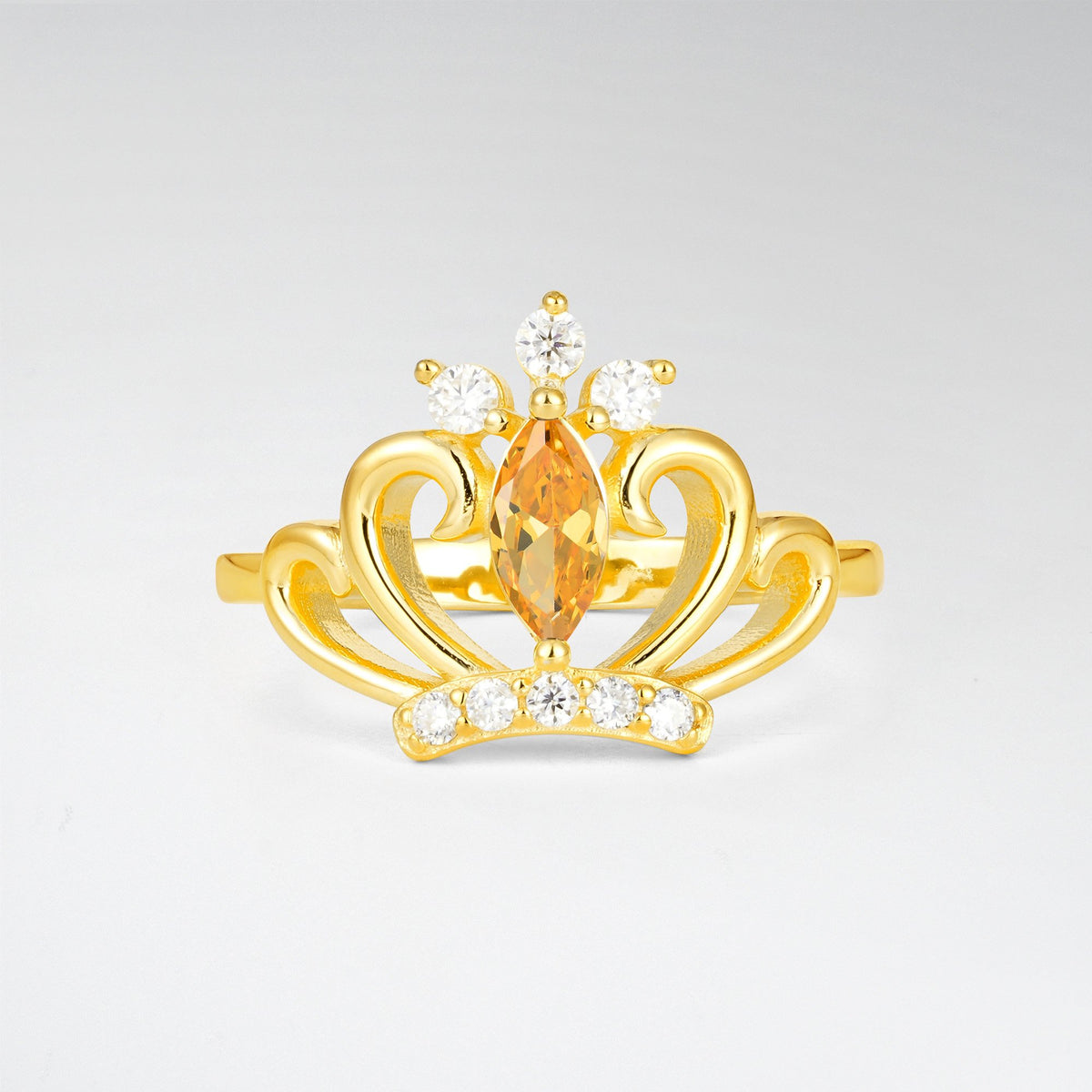 Vintage Marquise Citrine Scrollwork Engagement Ring - Additional view