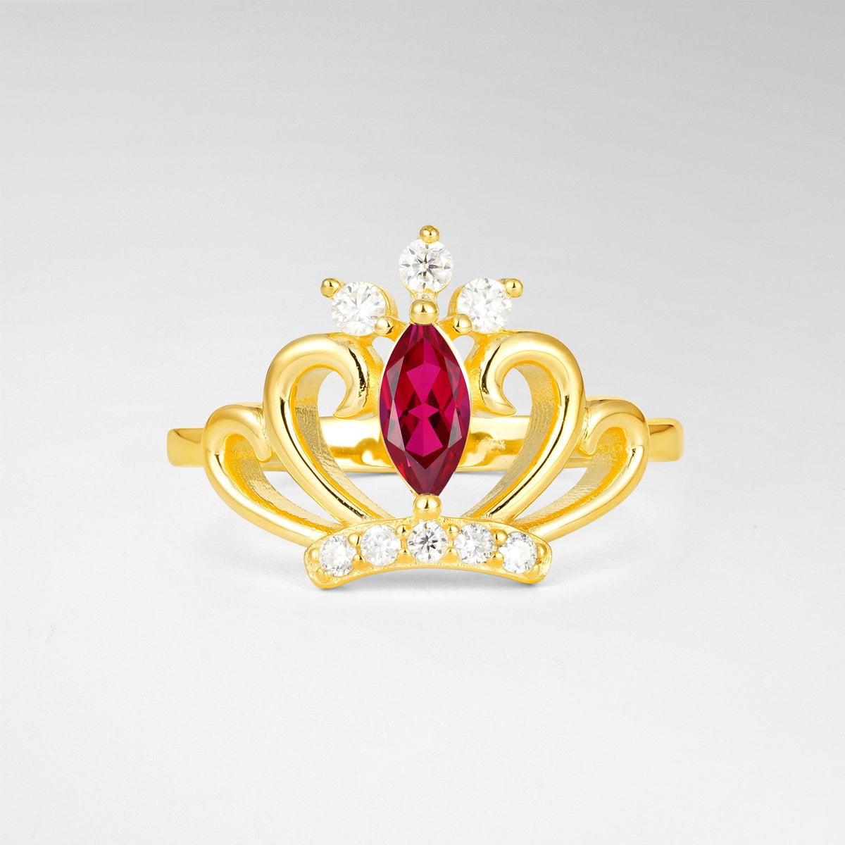 Vintage Marquise Ruby Scrollwork Engagement Ring - Additional view